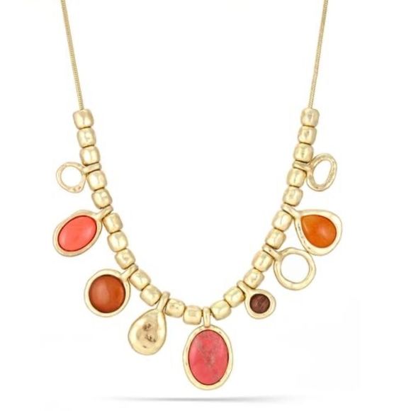 New! Bohm Artisan Inspired Gem & Resin Necklace‎ - Picture 1 of 1